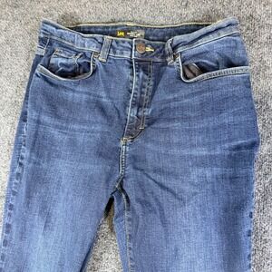 Lee Jeans Womens 31x27 Blue‎ Denim Cotton Stretch Slim Fit Skinny Leg High Rise